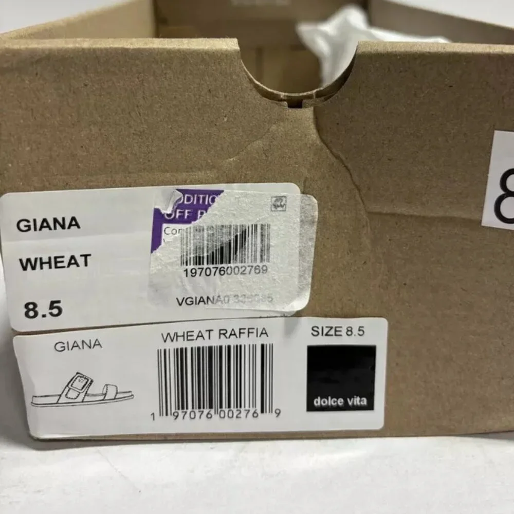 Dolce Vita Women’s Giana, Wheat Slide Sandals, Size 8.5 M